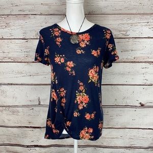 Wallflower Floral Navy Blouse Medium